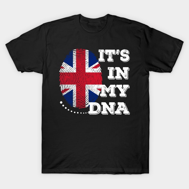 It'S In My DNA United Kingdom ,DNA UK A Genetic Portrait Of United Kingdom T-Shirt by ZACSHOPP